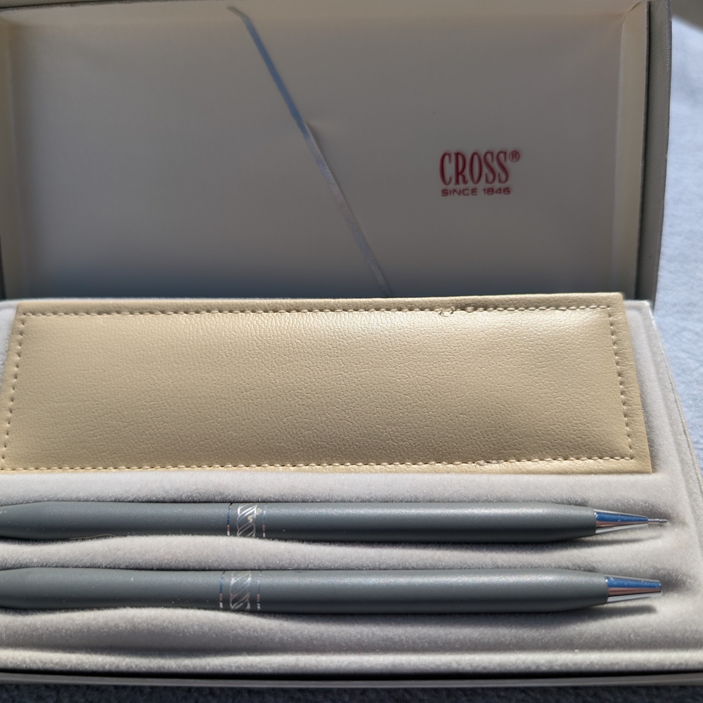 Cross Century Gray With Silver Accents Ballpoint and Mechanical Pencil Set